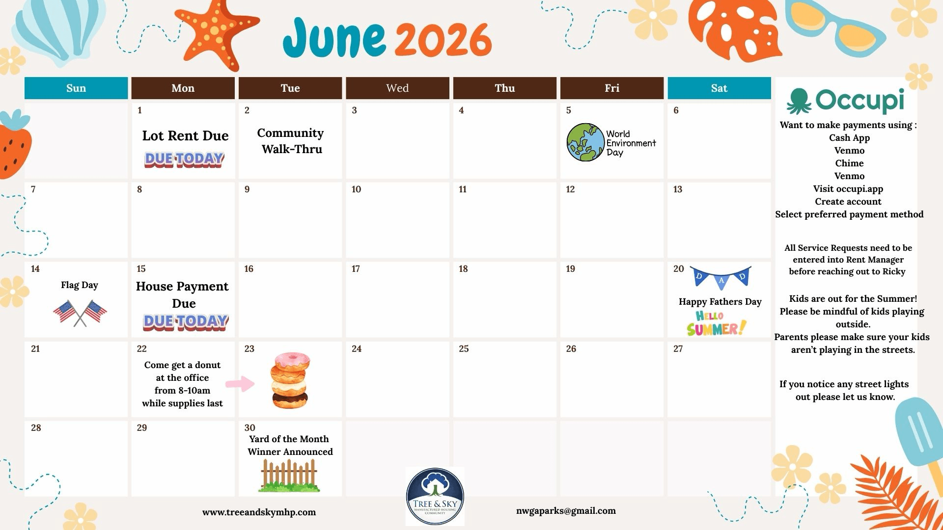 Community calendar